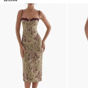 House of CB Cassia Lace Corset Midi Dress